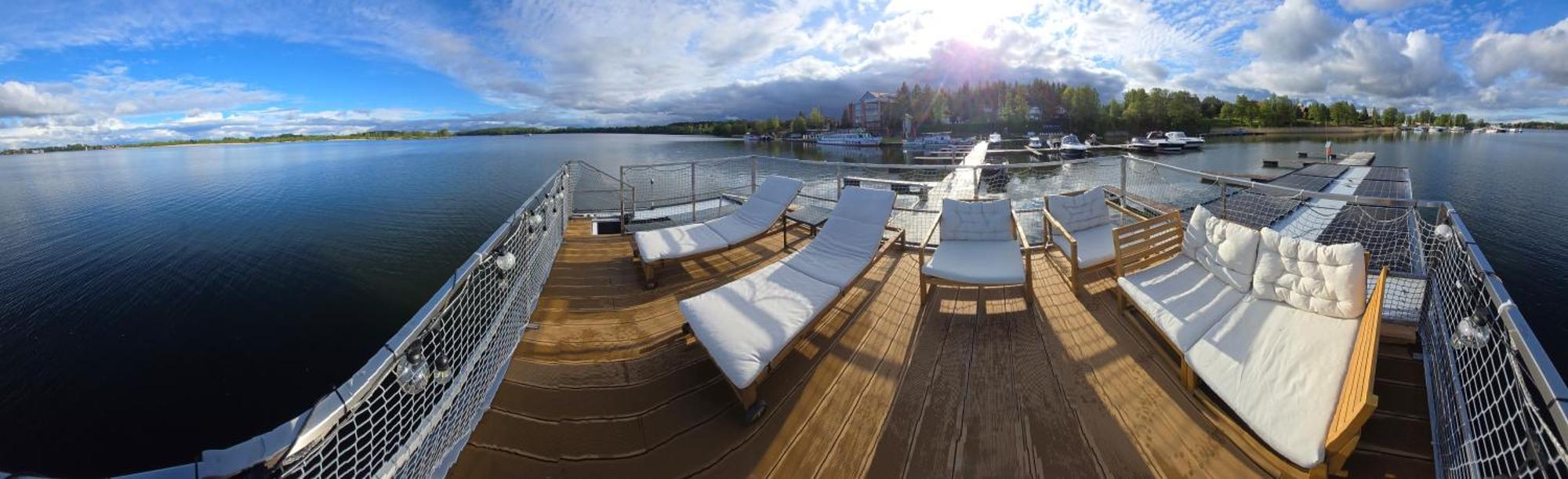 Domek Na Wodzie - Houseboat -Sauna, Taras Na Dachu, Dwie Sypialnie Mikolajki Bagian luar foto